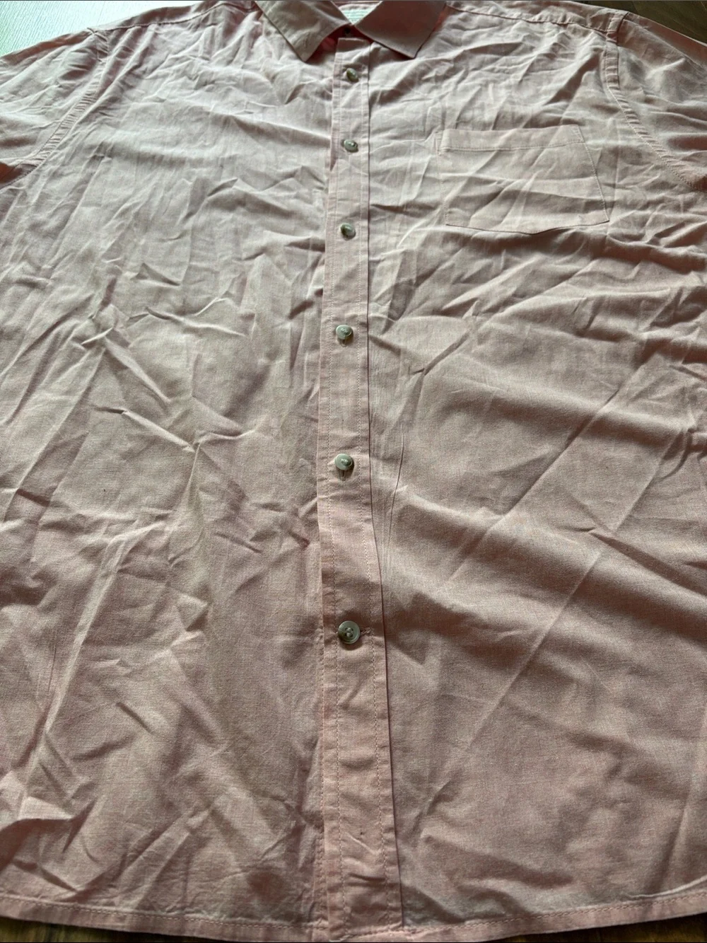 Banana Republic Men’s Short-Sleeve Button-Down Shirt in Light Pink Size XXL